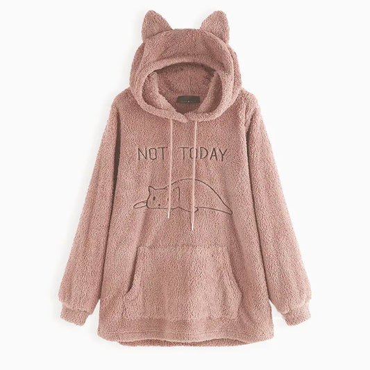 Plush Hooded Sweater Jacket